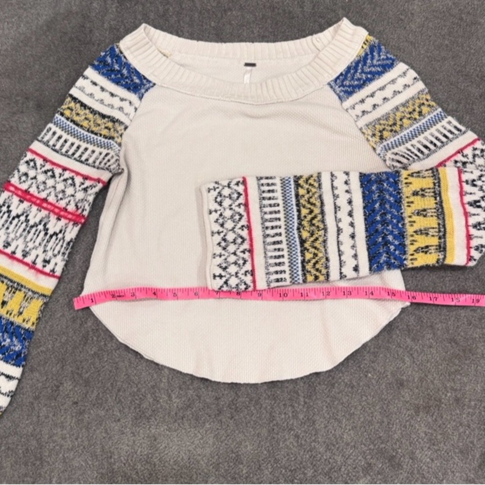 Free People Cream Knit Sweater